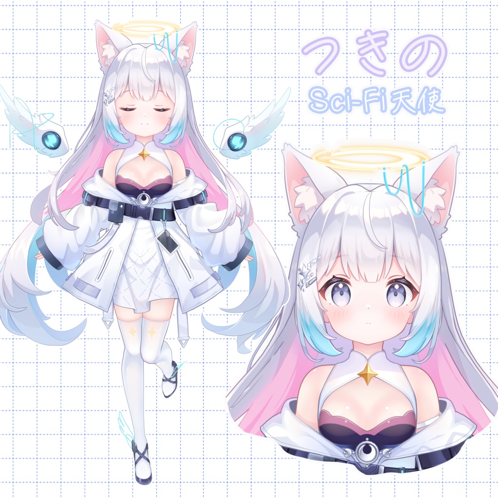 【3Dアバター】- つきの Tukino-【VRChat/VRM/パーフェクトシンク】