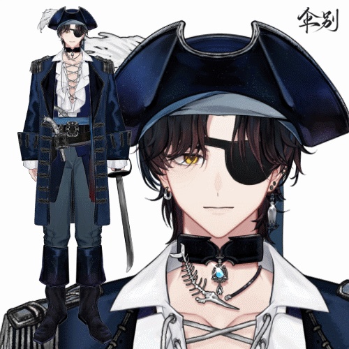 【量販】Live2D model_汎用モデル_VTS専用_海盗船长