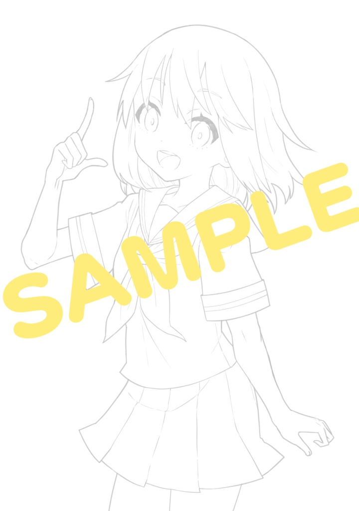 なぞり絵線画教材(超入門講座#74用)