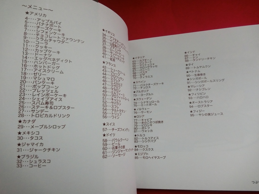 つぶやきフード1(世界の食べ物編)