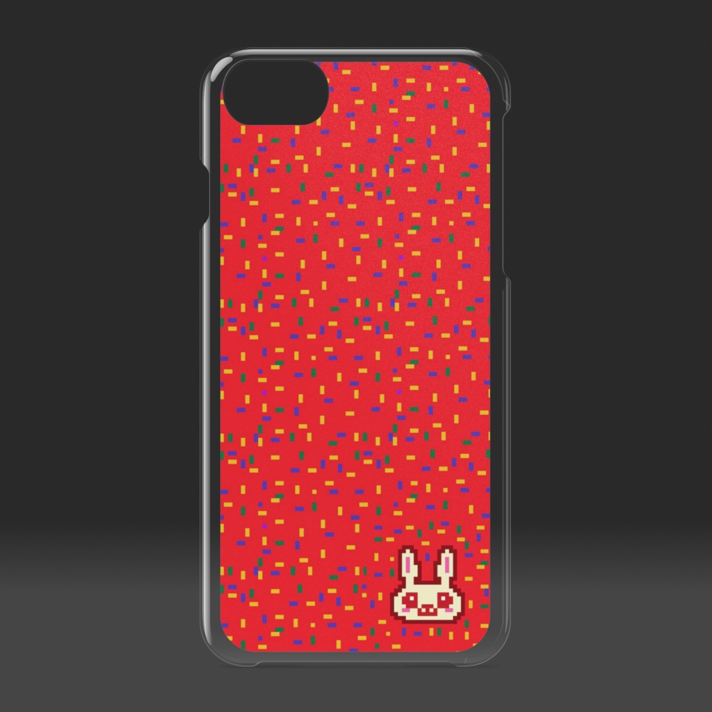 【しあわせうさぎ】クリア iPhoneケース red-sprinkles