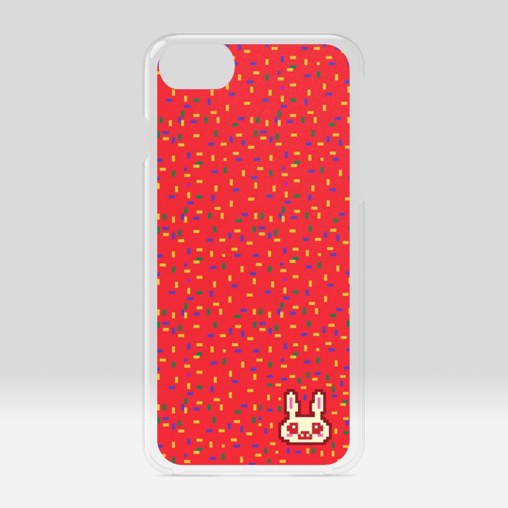 【しあわせうさぎ】クリア iPhoneケース red-sprinkles