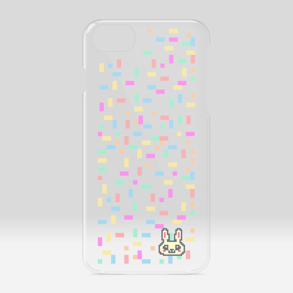 【しあわせうさぎ】クリアiPhoneケース sprinkles