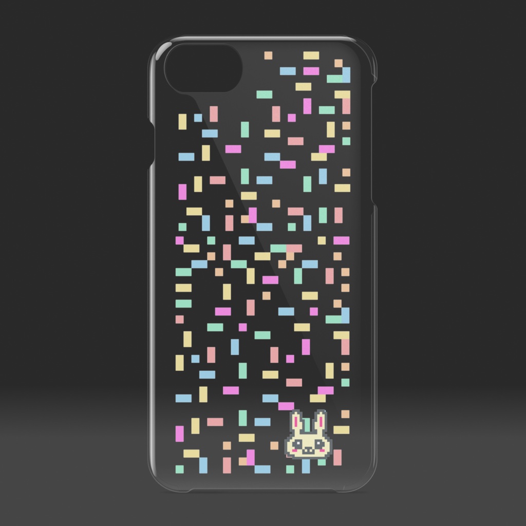 【しあわせうさぎ】クリアiPhoneケース sprinkles
