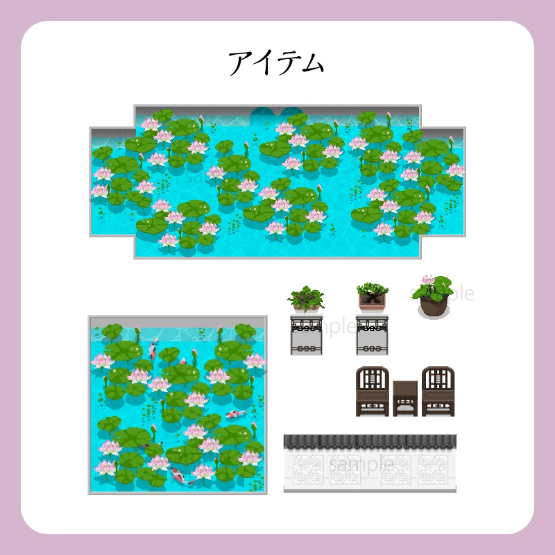 【ピクスク用】会場ホール(蓮池)