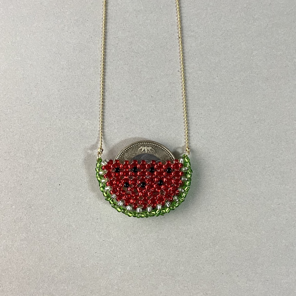 ビーズのスイカバッグ しましま