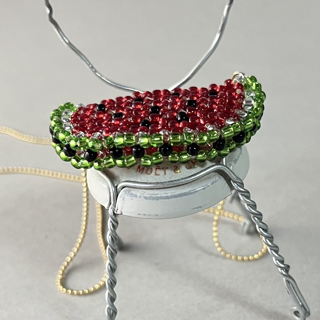 ビーズのスイカバッグ しましま