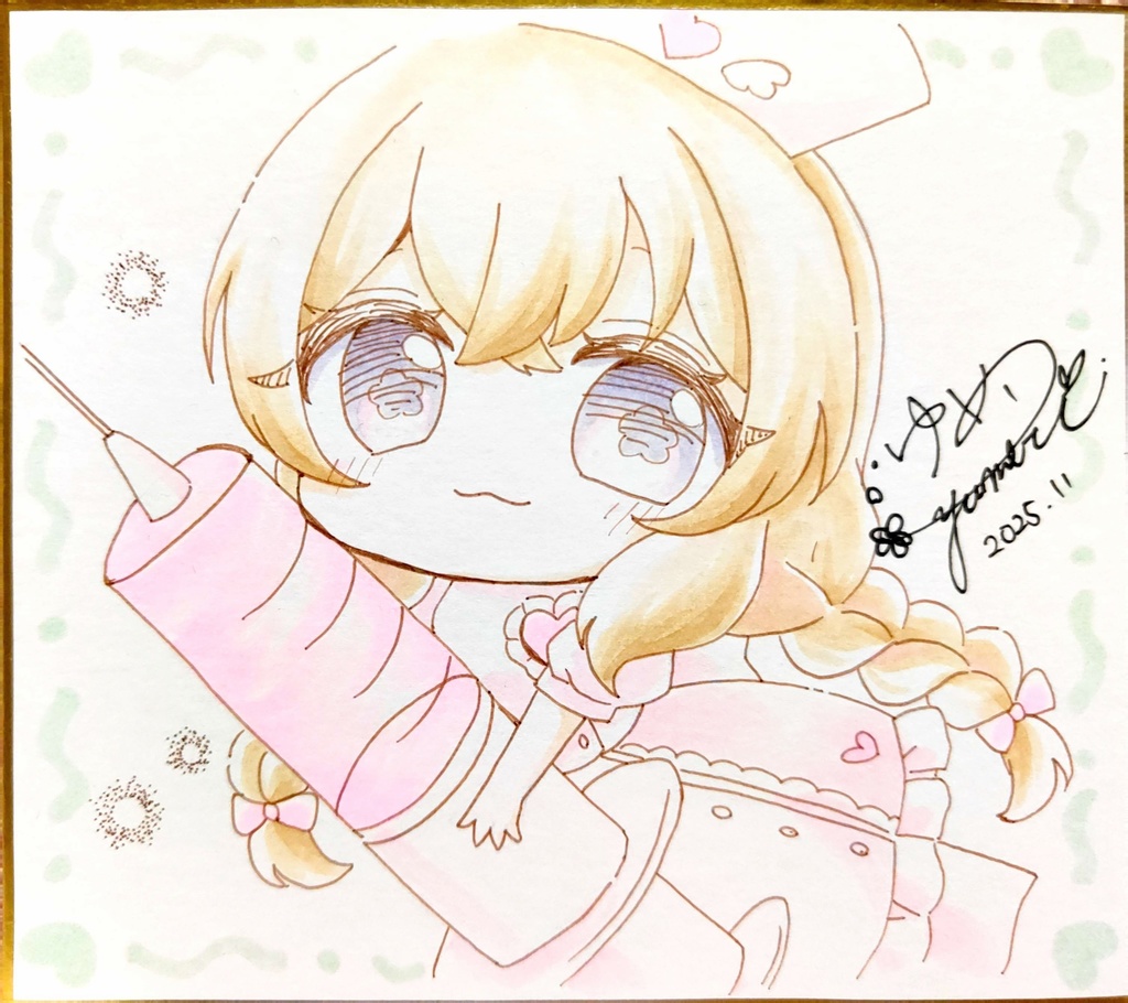 手描きミニ色紙【ナースSD】