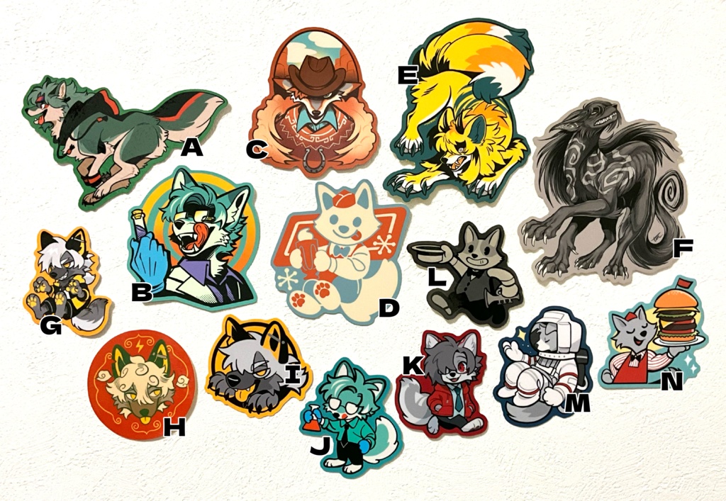 耐水・耐光ステッカー(全14種)