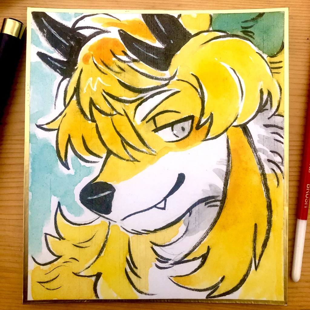 水彩原画ミニ色紙