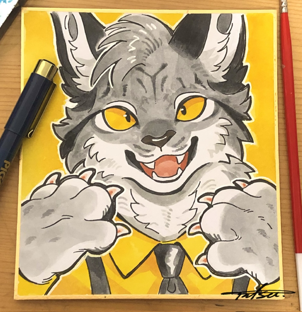 水彩原画ミニ色紙