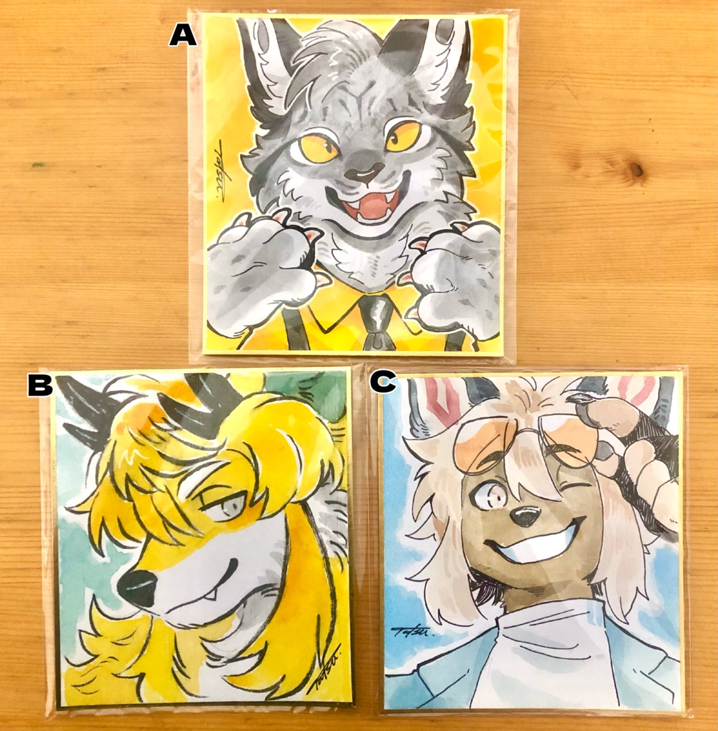 水彩原画ミニ色紙