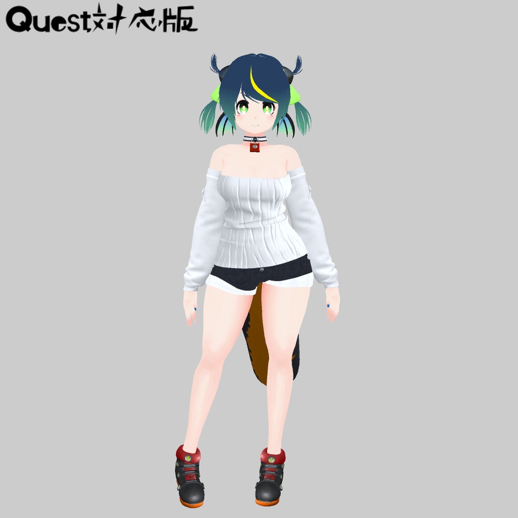 【Quest対応版付属】VRC向けオリジナル3Dモデル『EleCo(エレコ)』