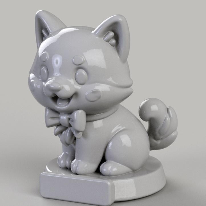 ハーピー3D公式マスコット - 柴犬フィギュア(OBJ形式データ)