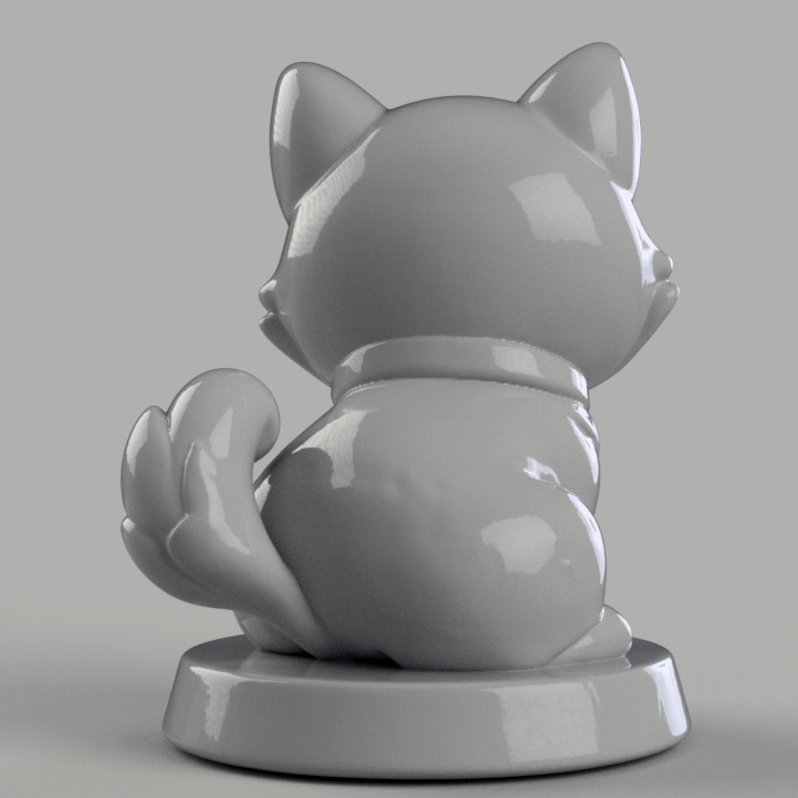 ハーピー3D公式マスコット - 柴犬フィギュア(OBJ形式データ)