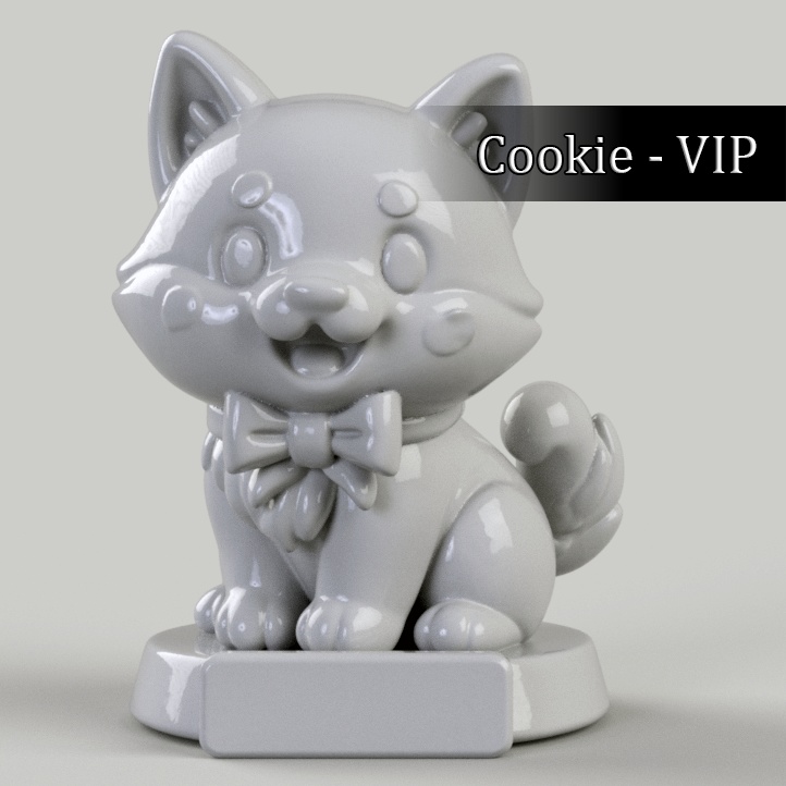 ハーピー3D公式マスコット - 柴犬フィギュア(OBJ形式データ)