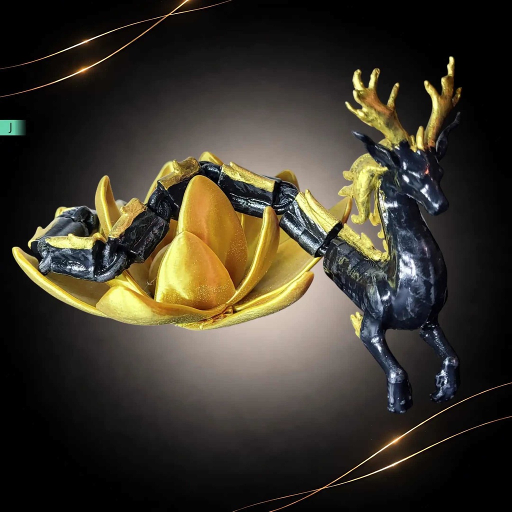 可動式ドラゴン・ディア ＆ ロータス