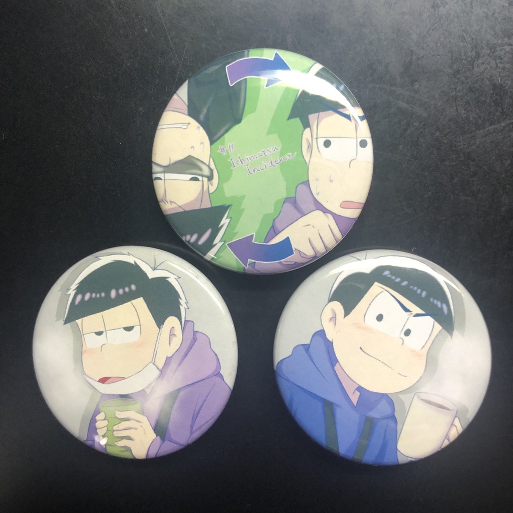 おそ松さん缶バッジ(カラ松、一松、一松事変)