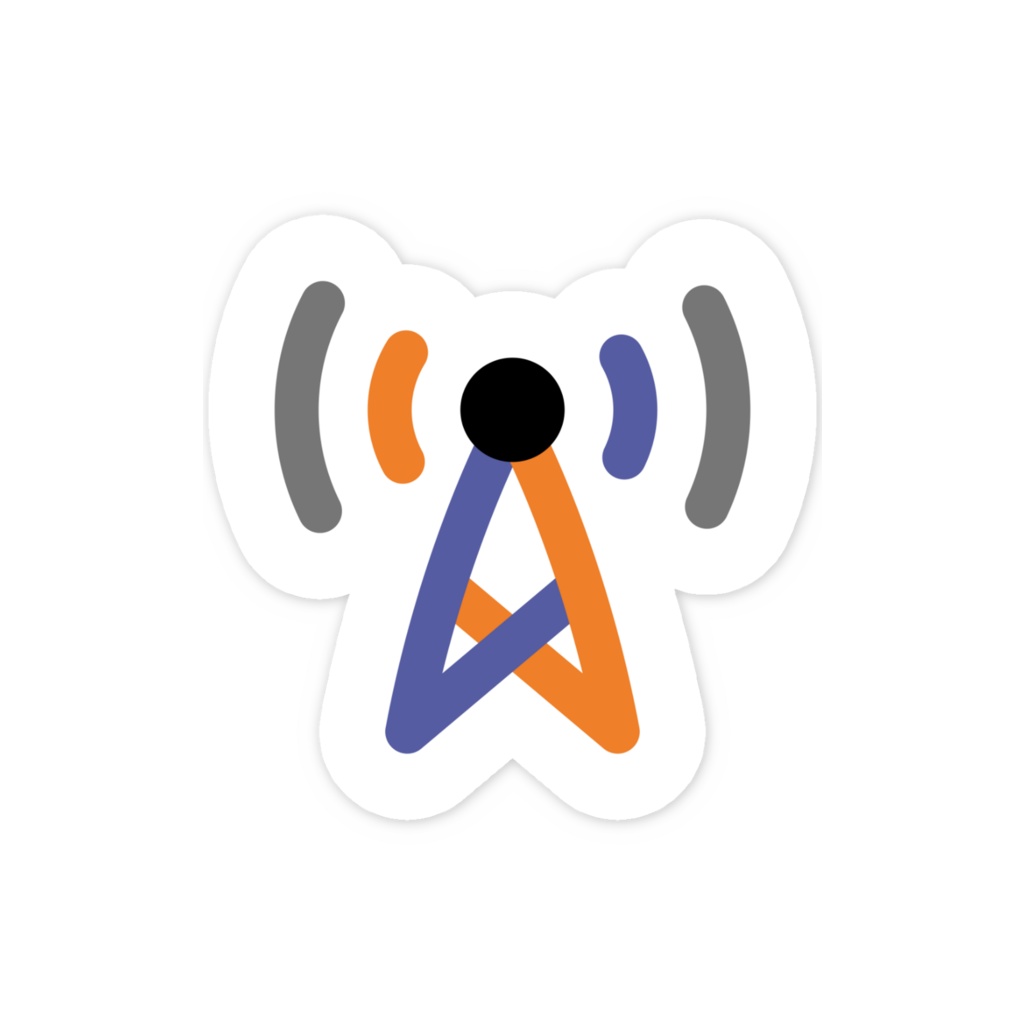 いいだべ スマホステッカー【電波塔】