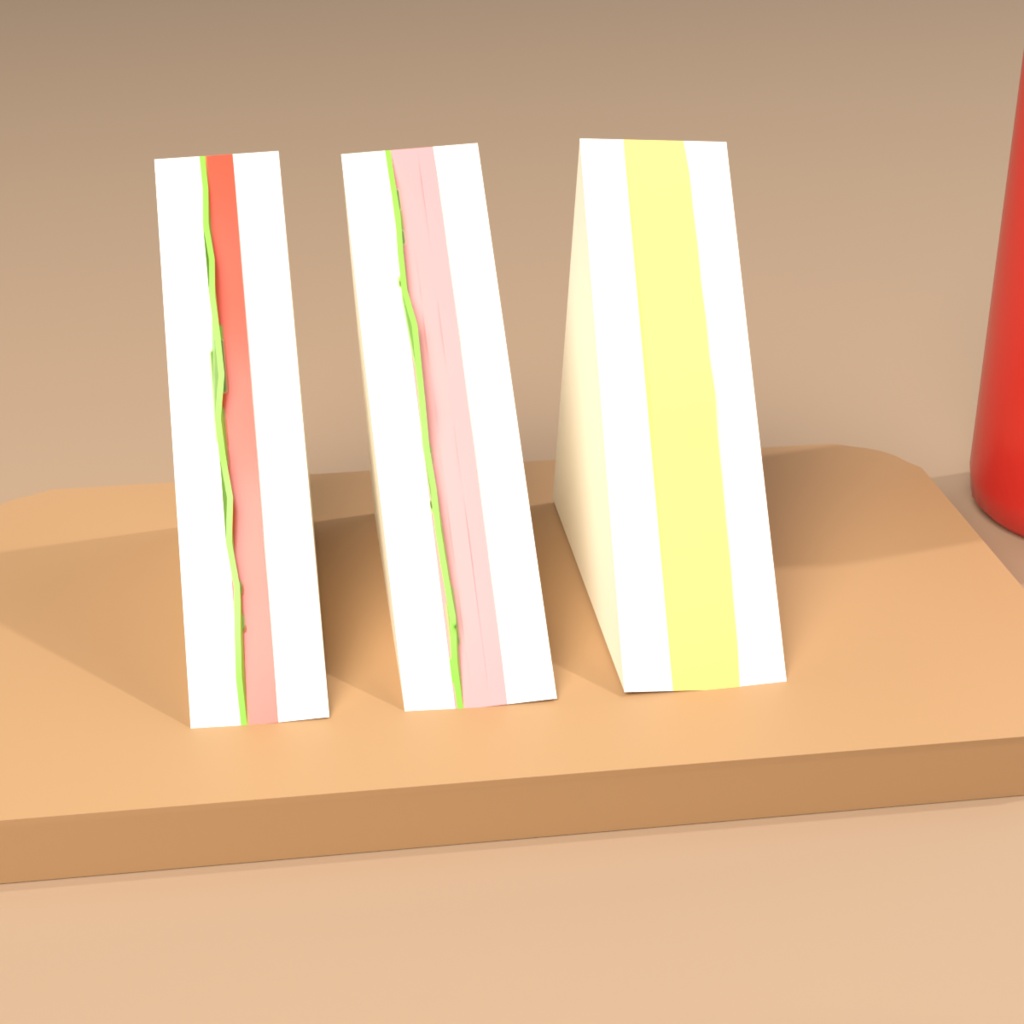 【VRChat想定】喫茶店のランチセット 3Dモデル(ナポリタン・オムライス・ミックスサンド・メロンソーダ 16点)