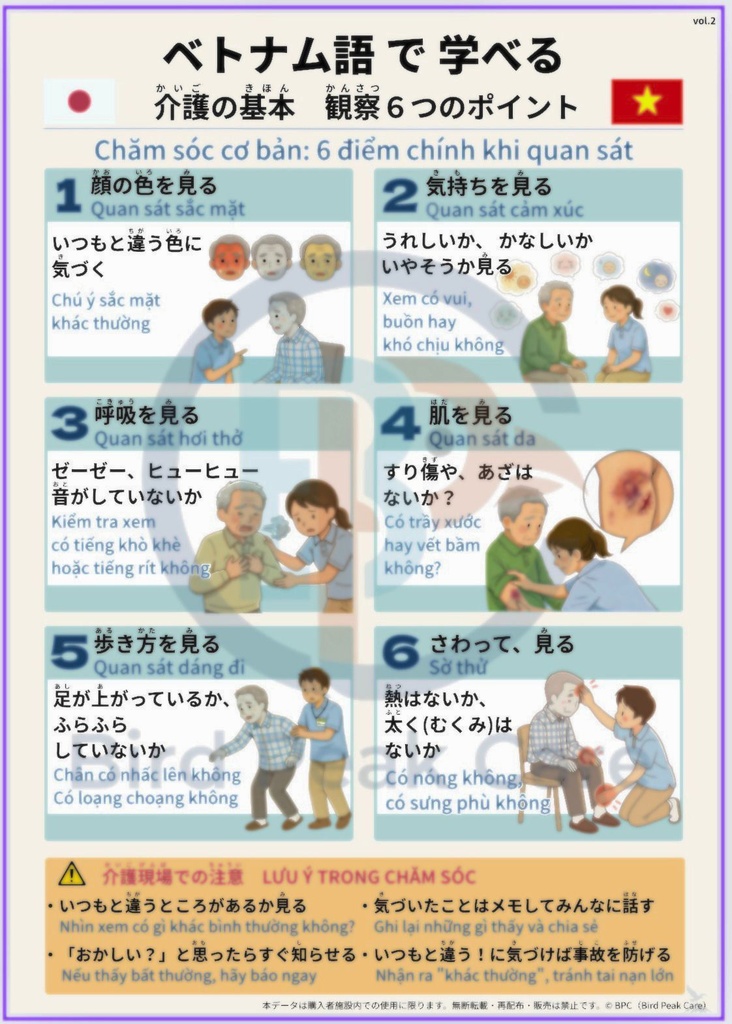 ベトナム語で学べる介護の基本　　vol.2観察