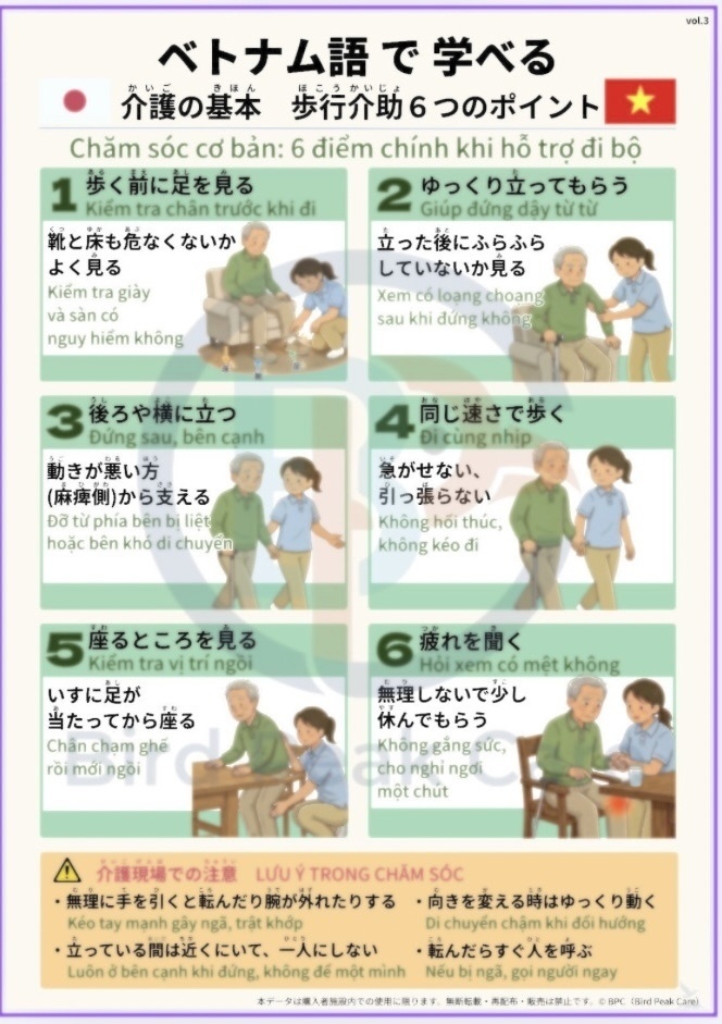 ベトナム語で学べる介護の基本セット