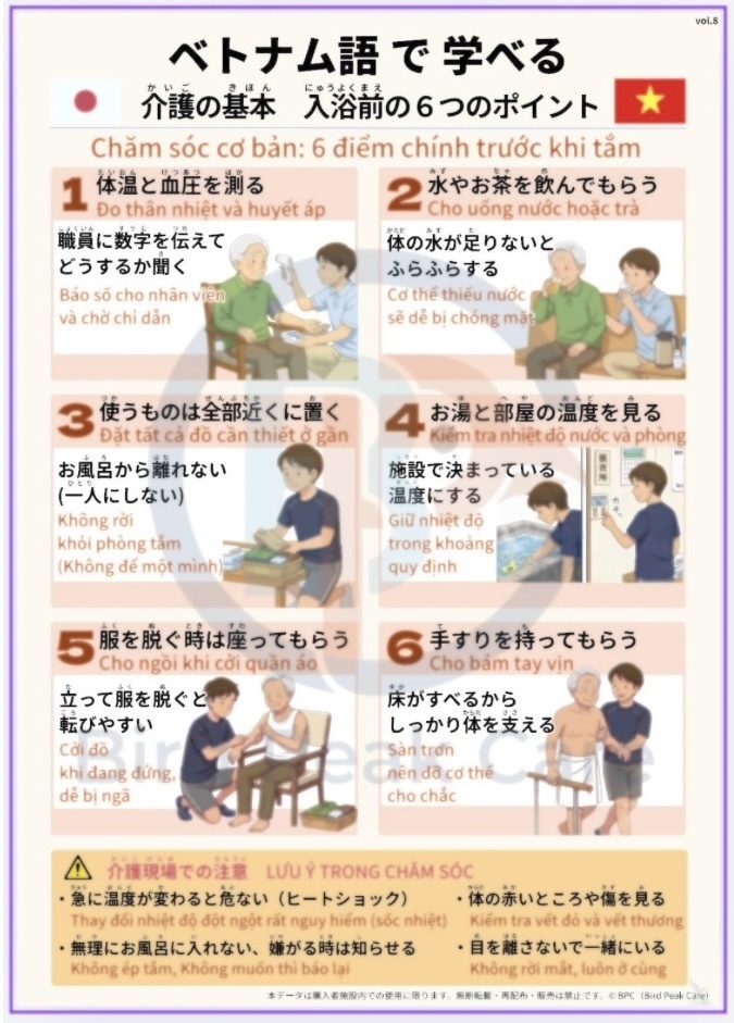 ベトナム語で学べる介護の基本セット