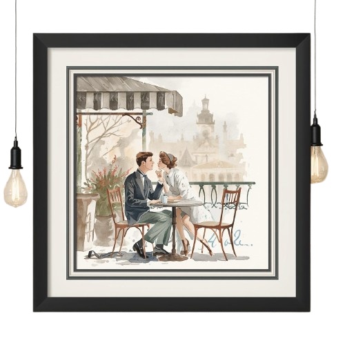 【カフェシリーズ】水彩アンティーク風クリップアート12種類セット/背景透過PNG