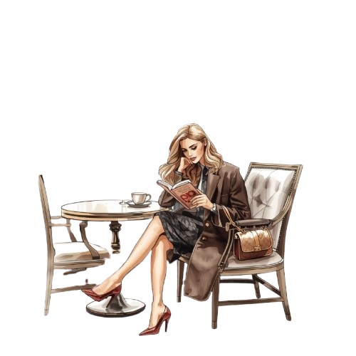 【カフェシリーズ】水彩アンティーク風クリップアート12種類セット/背景透過PNG