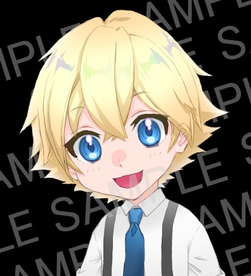 キャラクター素材 金髪・碧眼