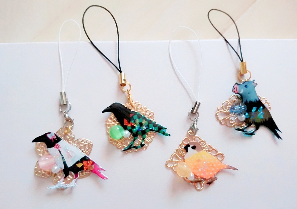 鬼滅の刃 鎹烏ストラップ(伊黒小芭内・時透無一郎)