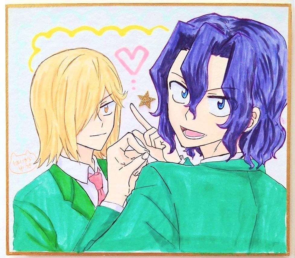 弱虫ペダル　手描き色紙　T2