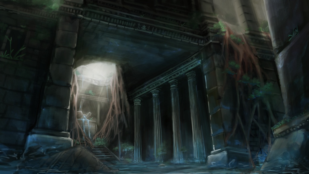 水が滴る遺跡 アクリルブロック