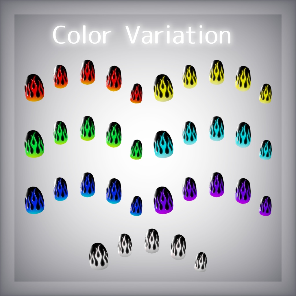 💚 狛乃(Komano)専用 💚 Hand + Foot_fire nail material