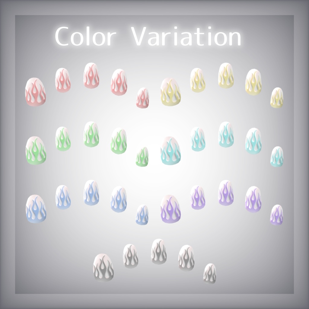 💚 狛乃(Komano)専用 💚 Hand + Foot_fire nail material