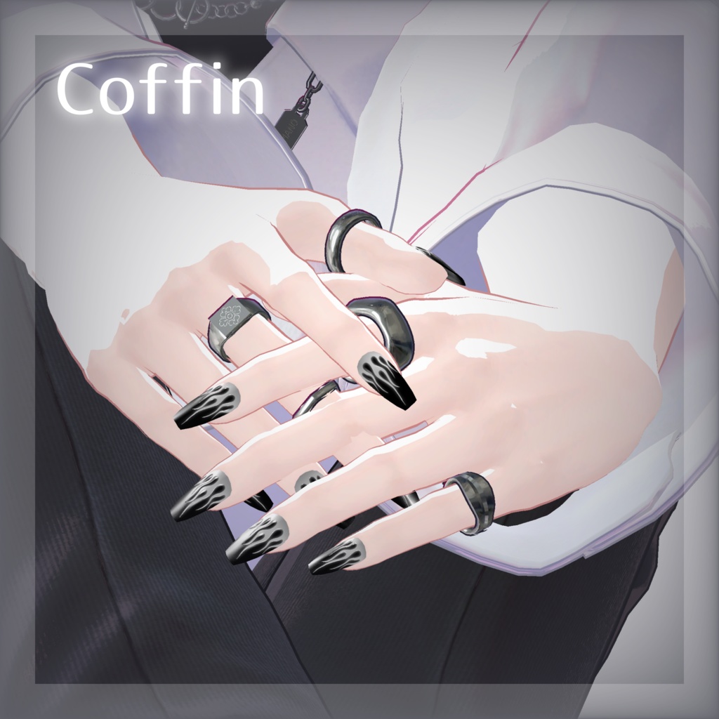 💚 狛乃(Komano)専用 💚 Hand + Foot_fire nail material