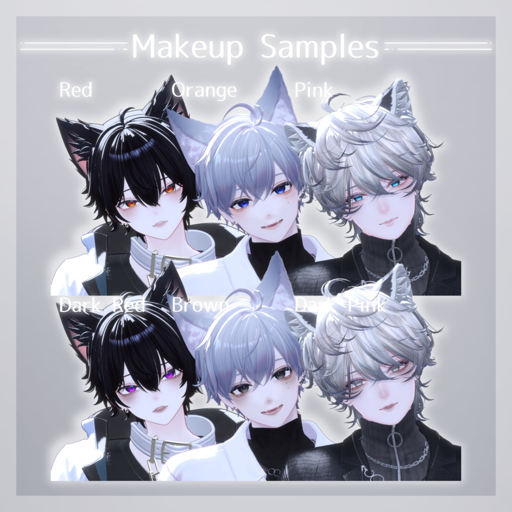 💚 4アバター対応 💚signalize_Eye & Makeup Texture