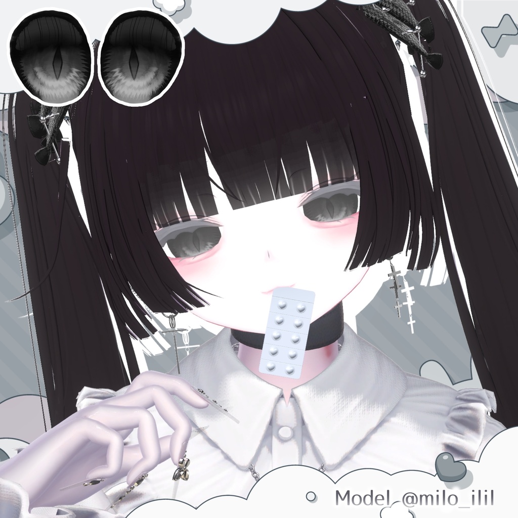 💚 3アバター対応 💚 signalize.9_Eye & Make up Texture + PSD