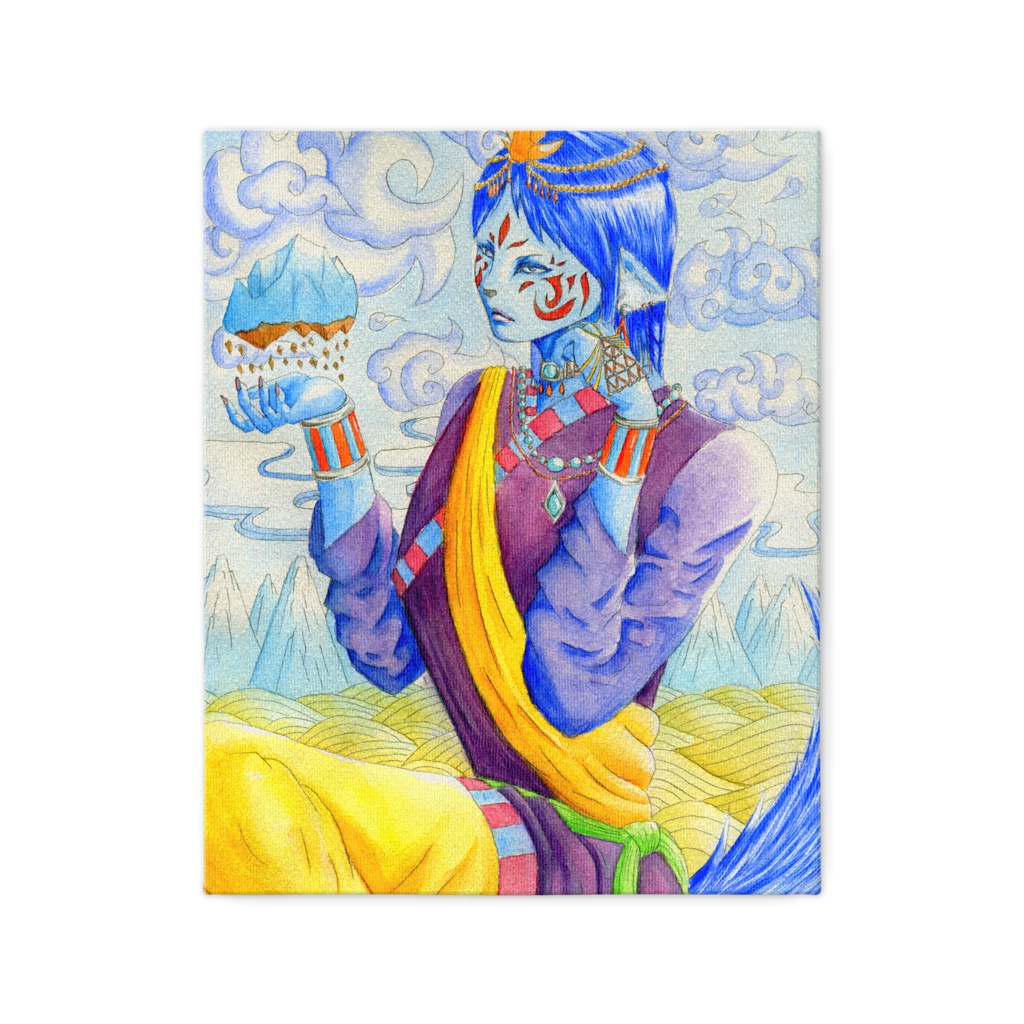 『山人』キャンバス