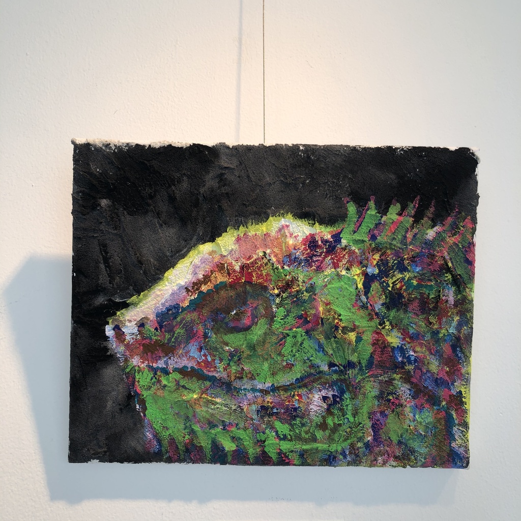 アクリル画 カメレオン 原画 Etoile Booth