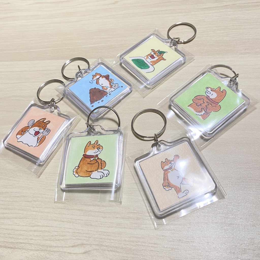 SHIBA手描きキーホルダー