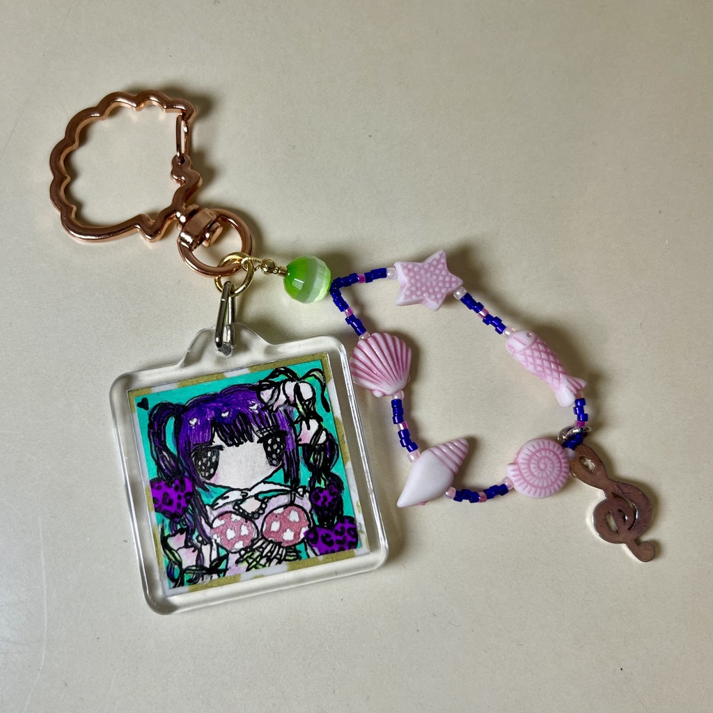【原画キーホルダー】桃ツインテール🍑