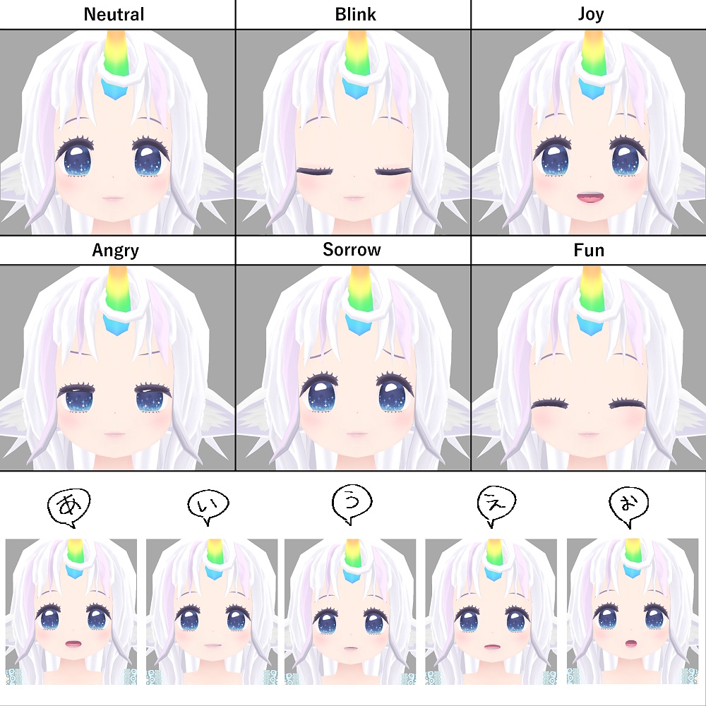 セシル変身アプリ製VRM_ユニコーンちゃん - ぴこっぷ - 2/2