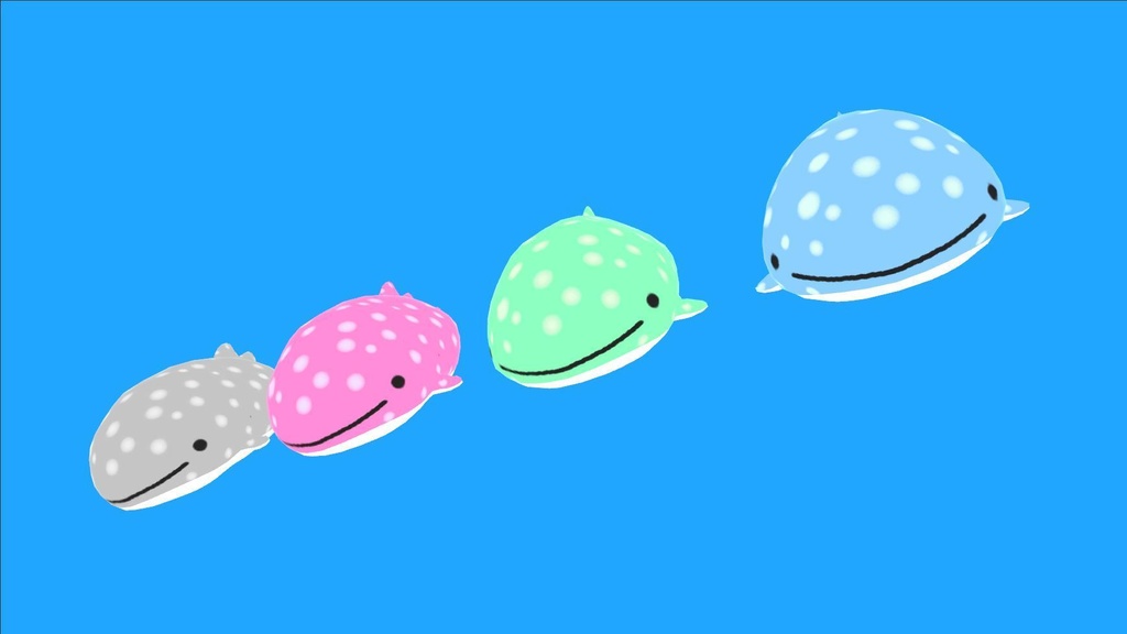 【VRC想定】4色ジンベイザメぬいぐるみ ・ Whale Shark Doll