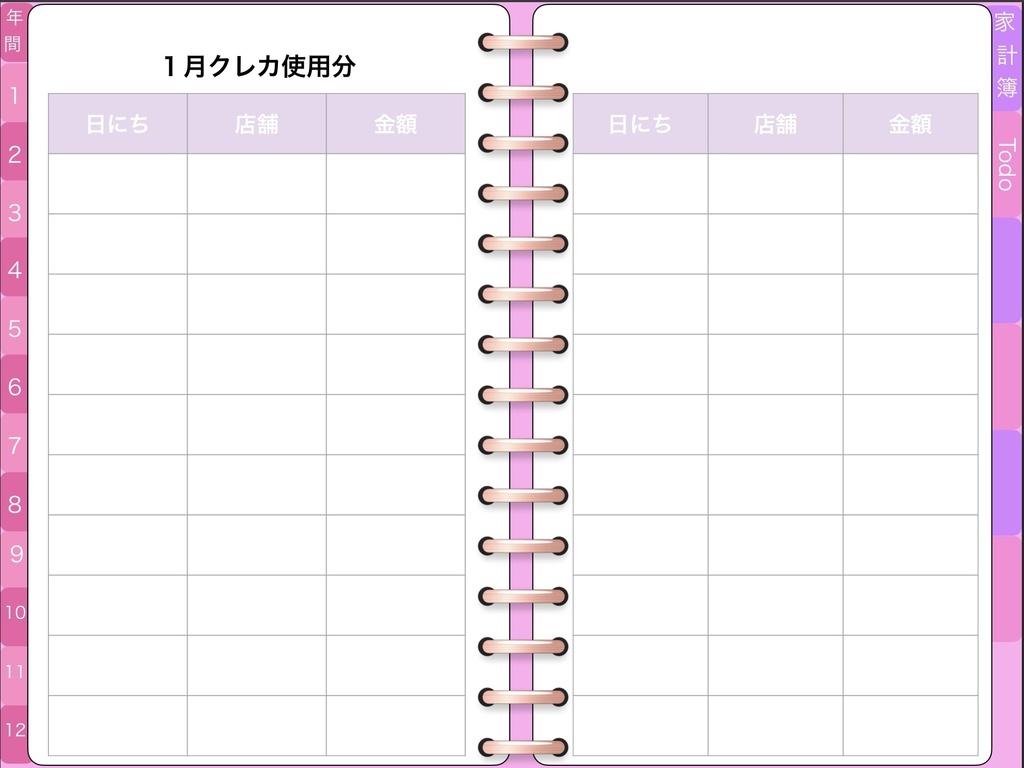 2021ダイアリー システム手帳風
