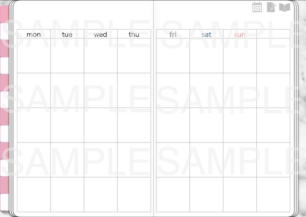 Daily planner 【日付けなし】