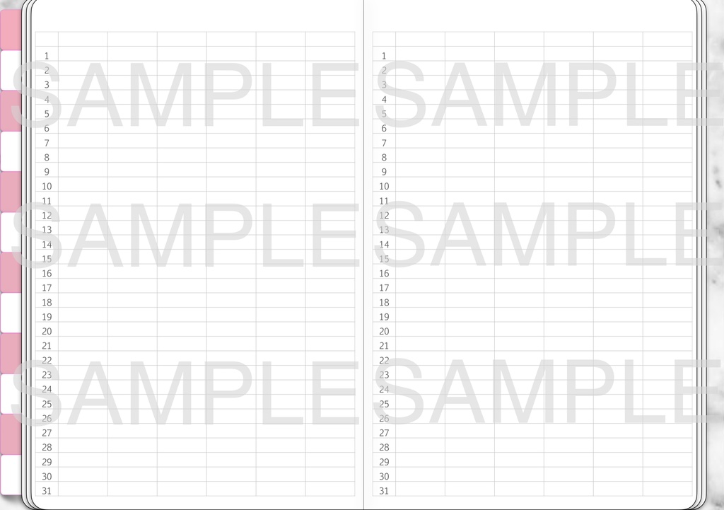 Daily planner 【日付けなし】