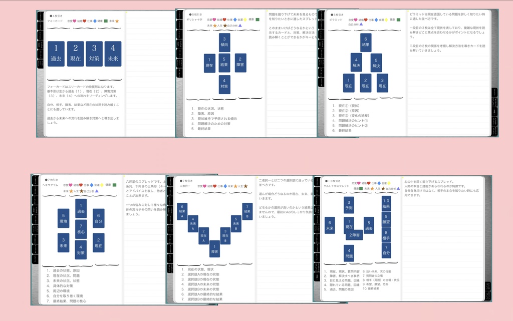 タロット リーディングノート