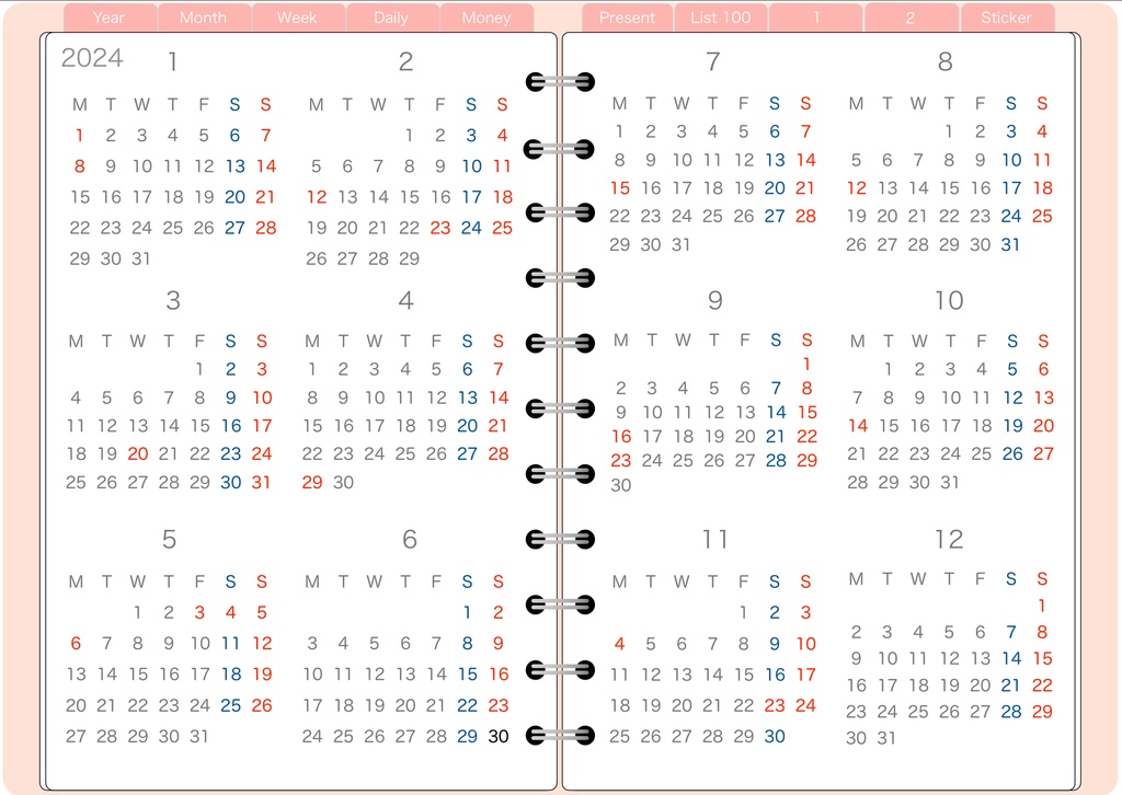 2024 システム手帳