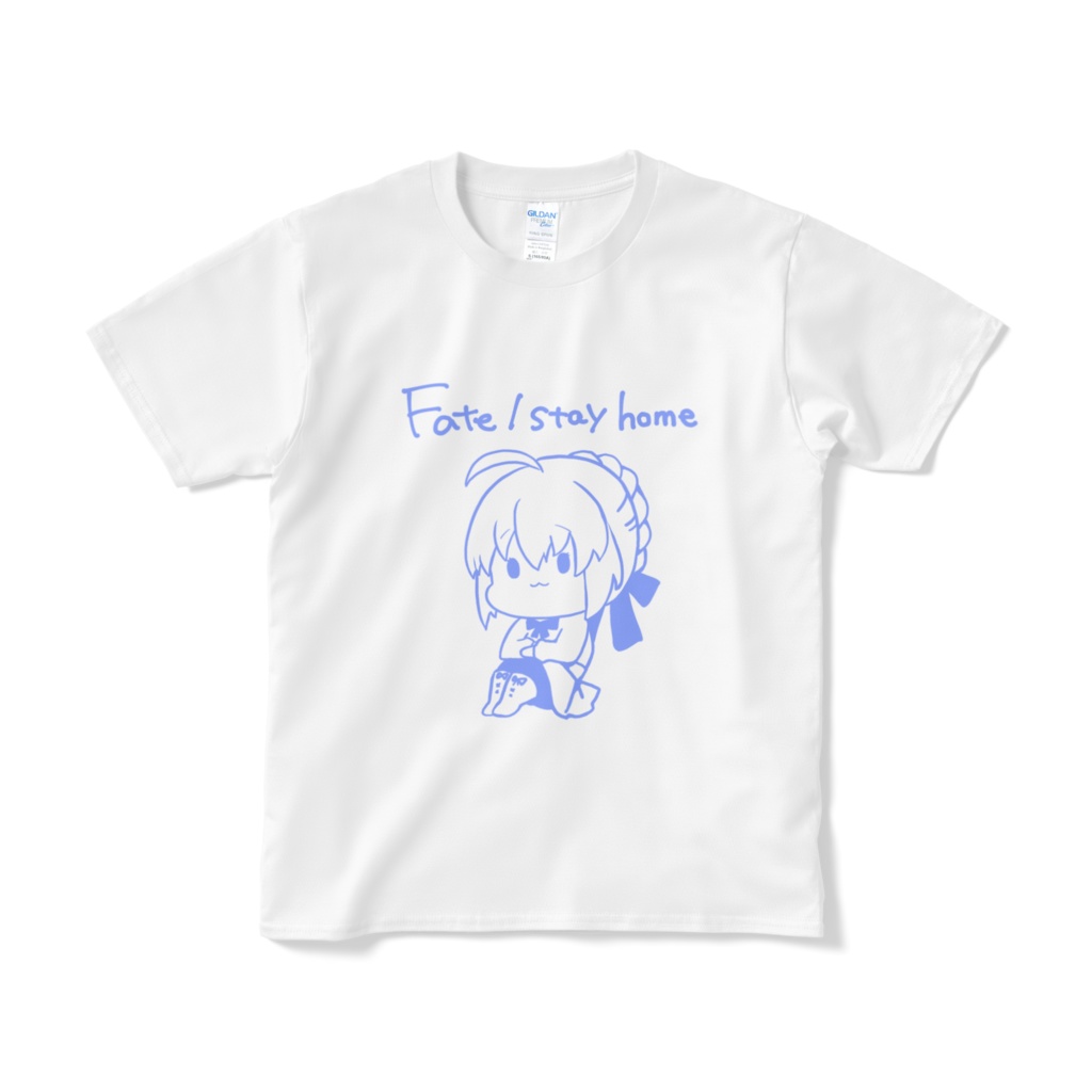 ステイホームTシャツ青